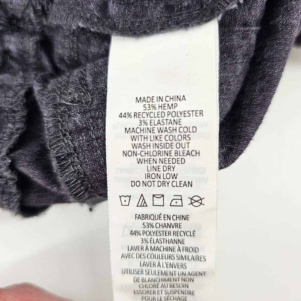 prAna Mantra Jogger Pants Drawstring Elastic Waist Hemp Blend Gray Size M - Picture 7 of 8